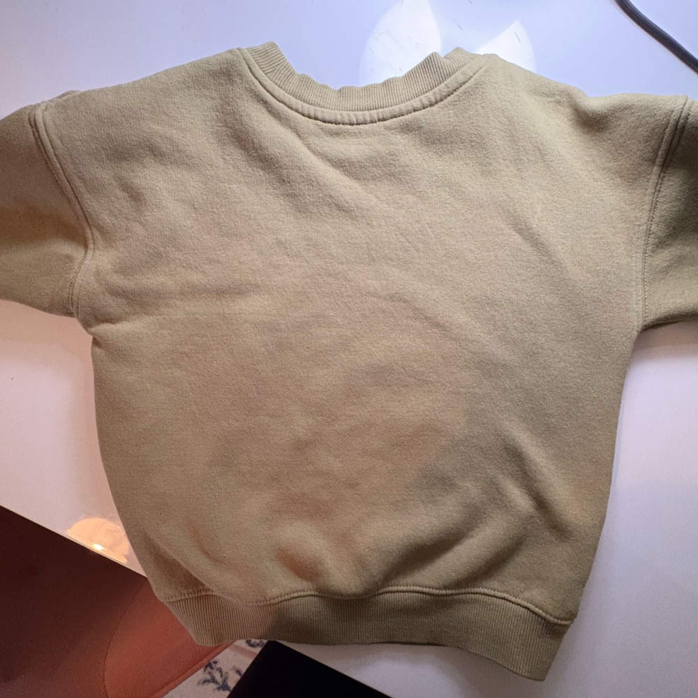 H&M Boys Green/ Beige Crew Neck Sweater - Picture 5 of 5